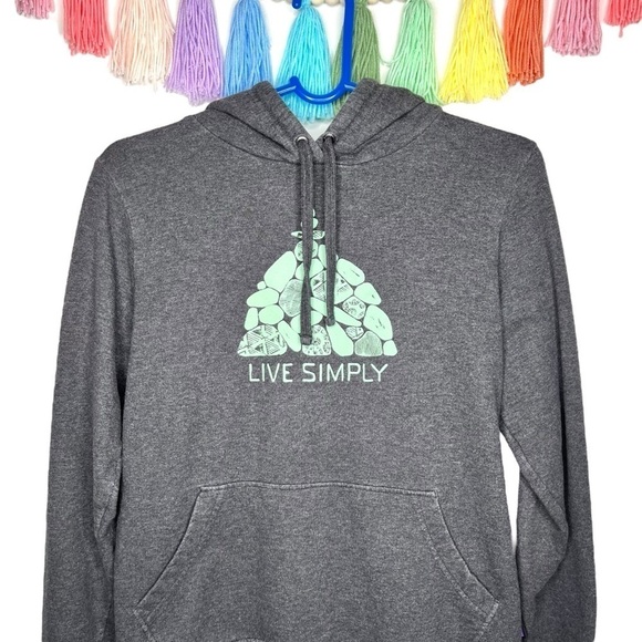 Patagonia Gray W's Live Simply Summit Stones Midweight Hooded Sweatshirt Small - Picture 12 of 12